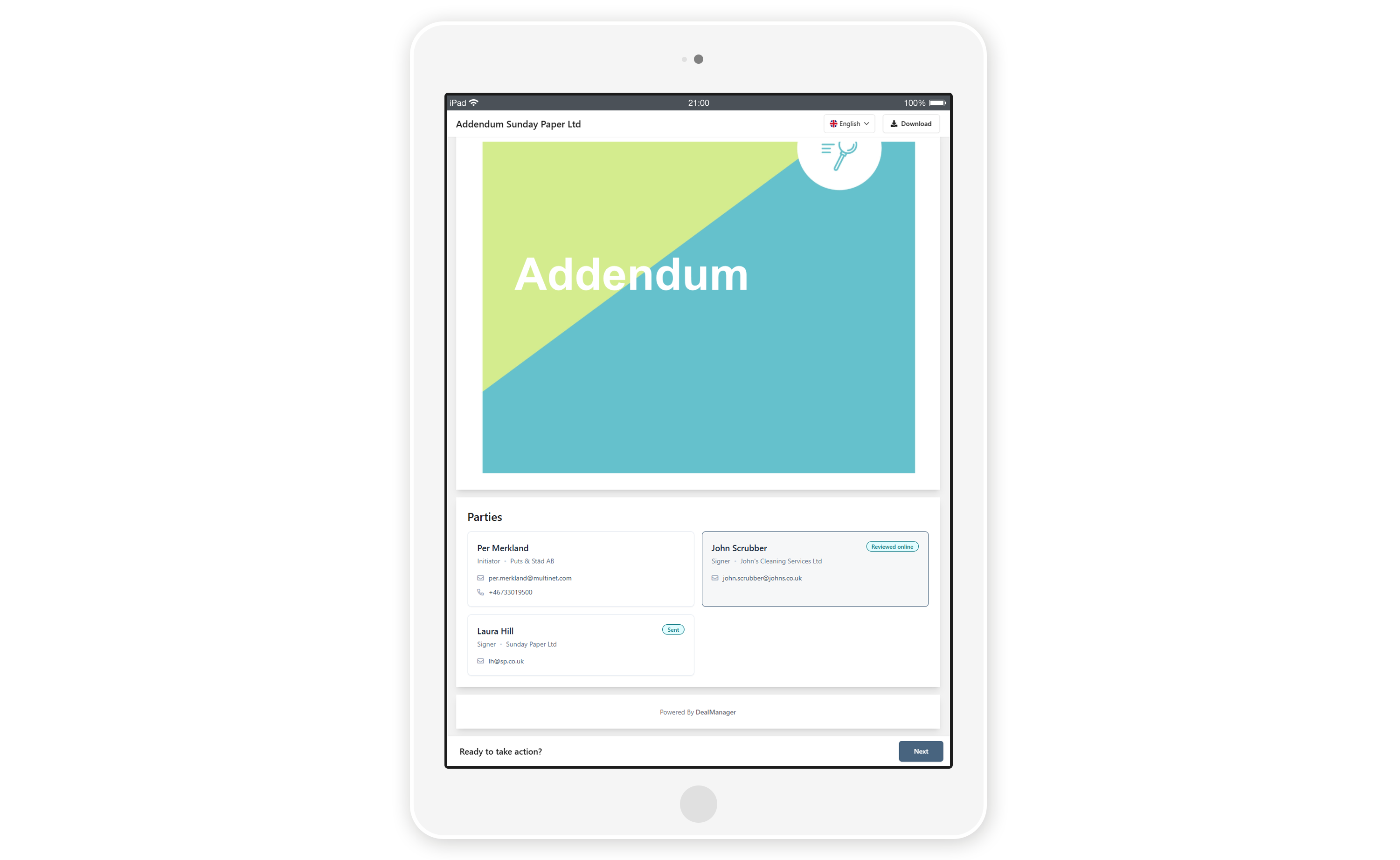 Electronic signatures with DealManager Sign